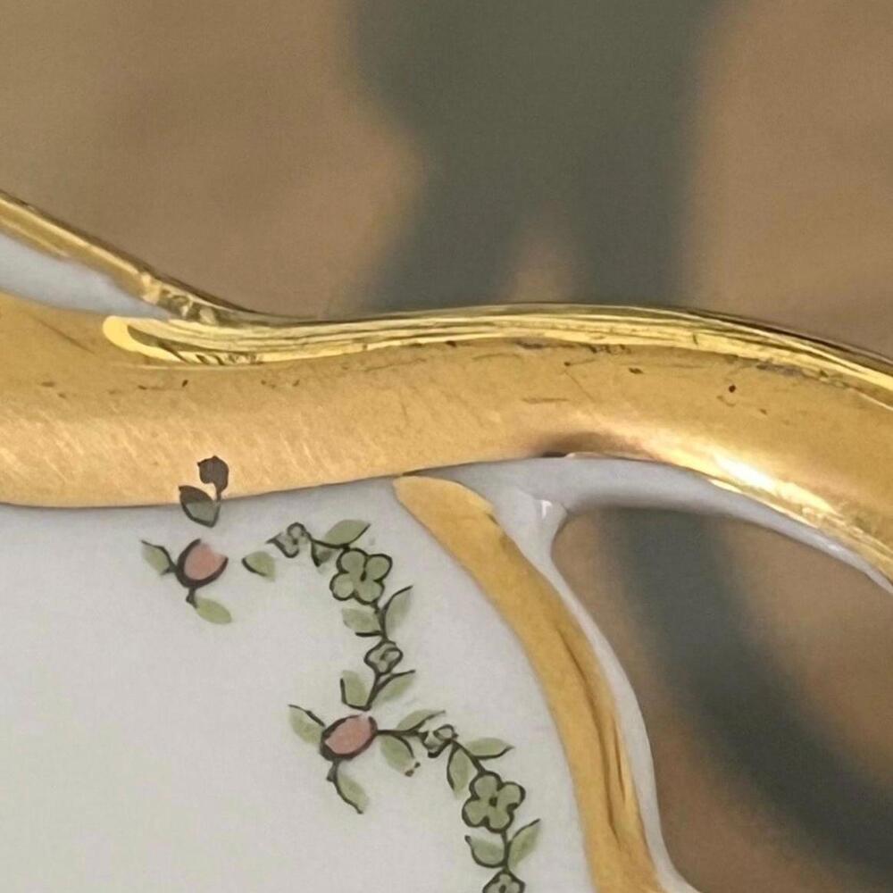 Ch Field Haviland Limoges‎ GOA France Platter with gold open handles